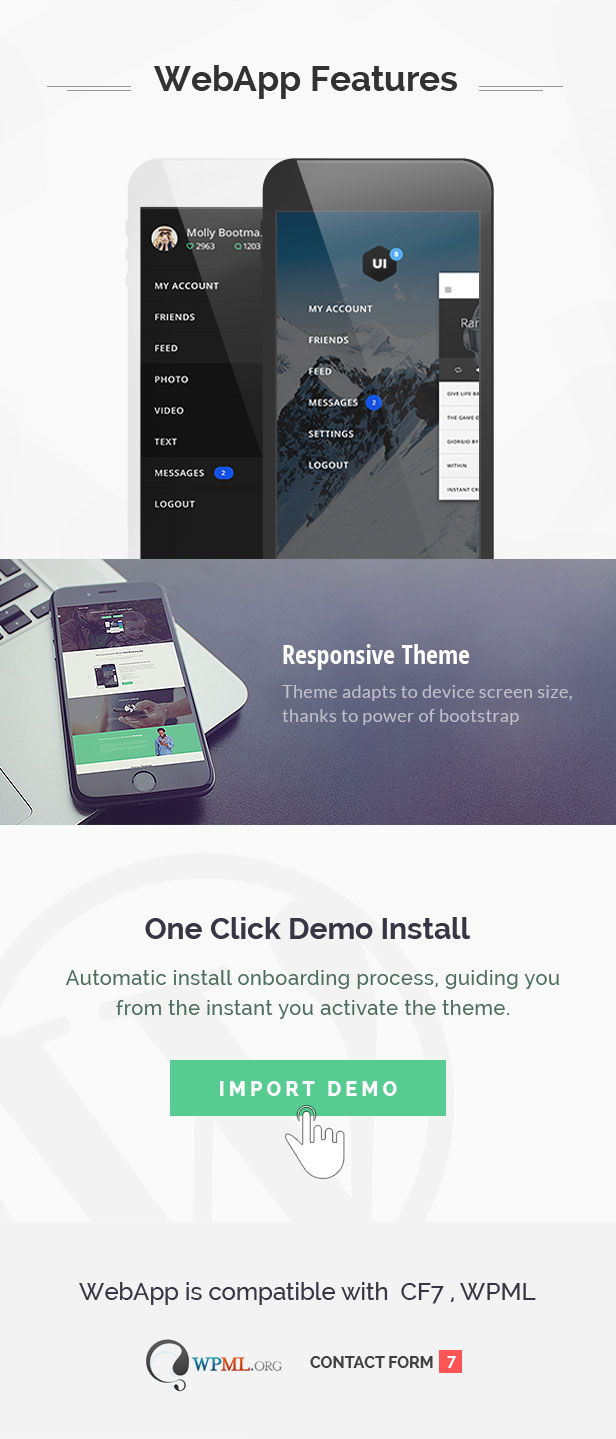 app wordpress theme